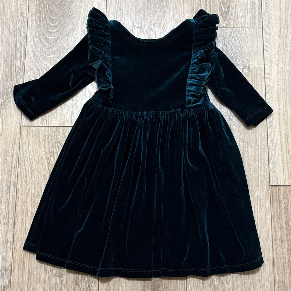 Mila & Rose Velvet Ruffle Twirl Dress